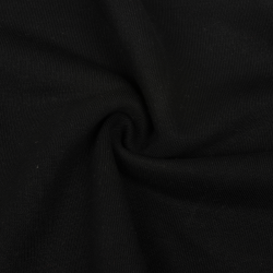 Ткань Футер 3-х нитка, Петля, цвет Черный (на отрез)  в Новочеркасске