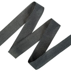 Окантовочная лента-бейка, цвет Чёрный 22мм (на отрез)  в Новочеркасске