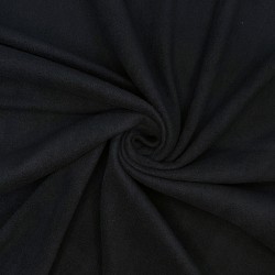 Ткань Флис Односторонний 130 гр/м2, цвет Черный (на отрез)  в Новочеркасске