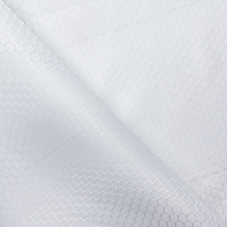 Ткань Оксфорд 300D PU Рип-Стоп СОТЫ, цвет Белый (на отрез)  в Новочеркасске