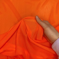 Трикотажная Сетка 75 г/м2, цвет Оранжевый (на отрез)  в Новочеркасске